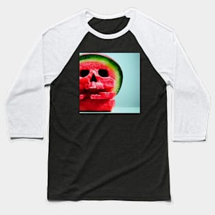 Smiling Watermelon Wearing Sunglasses Baseball T-Shirt